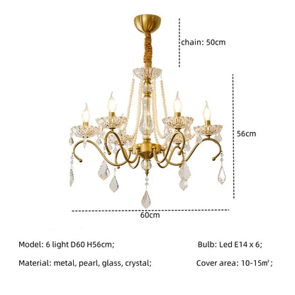 DecorBites™ Crystal LED Chandelier Living Room Luxury Lighting E14 Pendant Lamparas