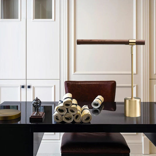 DecorBites™ LED Wood Table Lamp Modern Design for Home, Living Room, Bedroom - Italy Designer