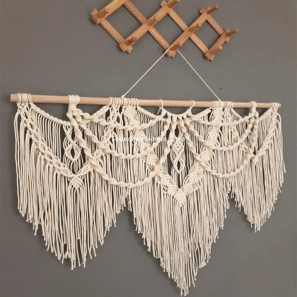 Decorbites™ Gran Tapiz de Macramé Bohemio Colgante de Pared para Decoración Boho en la Sala de Estar