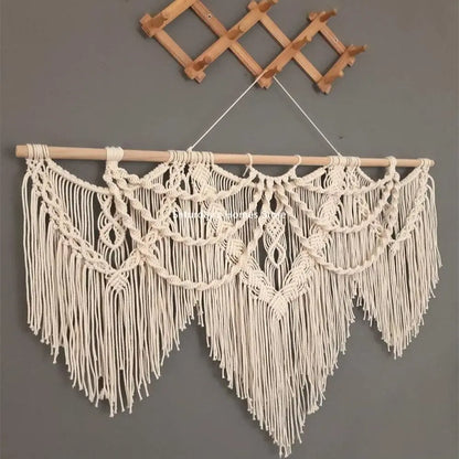 Decobites Large Macrame Bohemian Tapestry Wall Hanging for Boho Decor in Living Room