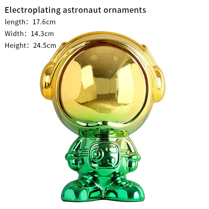 DecorBites™ Astronaut Statue Spaceman Sculpture Modern Desktop Decor Figurine Handicraft Gift