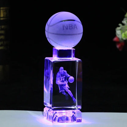 DecorBites™ Crystal Lights Basketball Table Lamp for Bed Room Decor