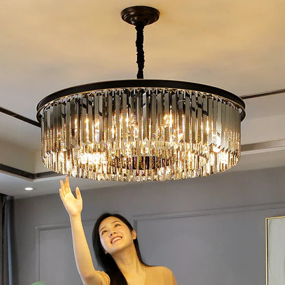 DecorBites™ Dual Purpose Crystal Chandelier Ceiling Lamp for Bedroom Living Room