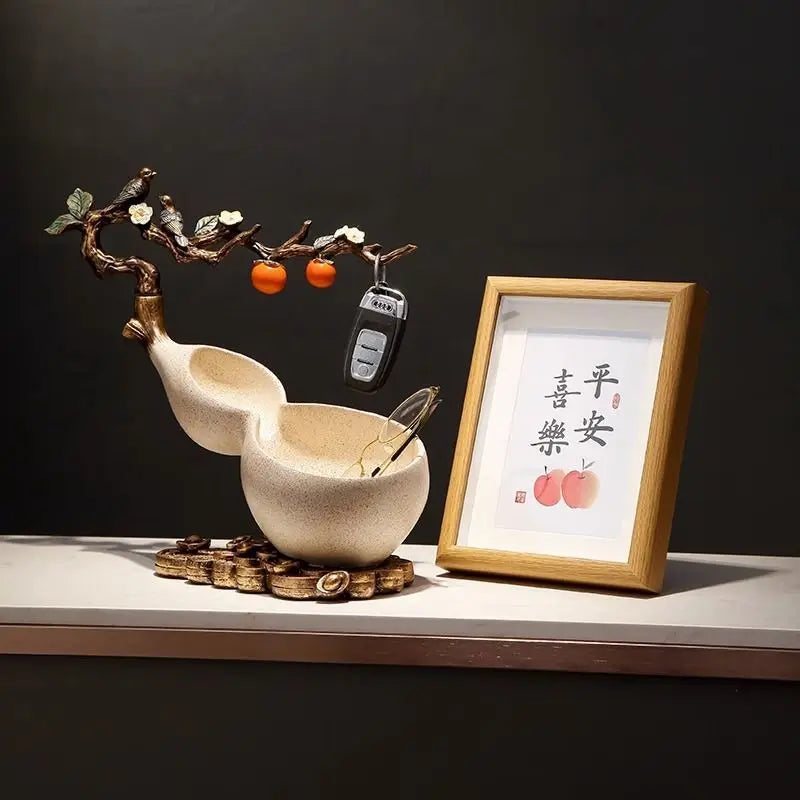 DecorBites™ Chinese Gourd Key & Desktop Storage Decoration for Wealth Attraction