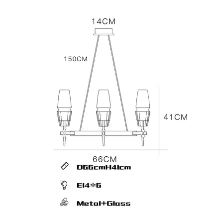 DecorBites™ Gold Lustre Glass Chandelier: Modern Luxury Pendant for Living, Dining, Bedroom
