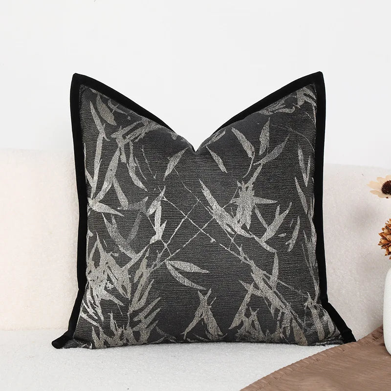 DecorBites™ Avocado Green Jungle Plants Patchwork Luxury Lumbar Pillow Cover 30x50cm