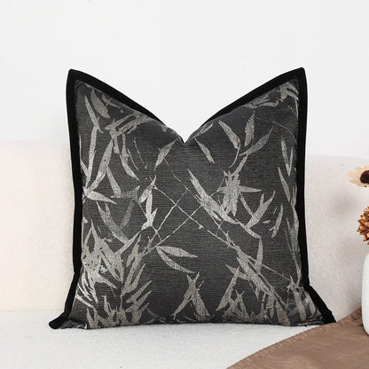 DecorBites™ Avocado Green Jungle Plants Patchwork Luxury Lumbar Pillow Cover 30x50cm