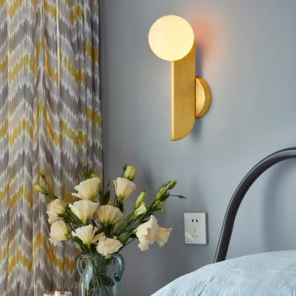 DecorBites™ Glass Ball Wall Lamps Gold LED Mirror Light for Dining Living Bedroom