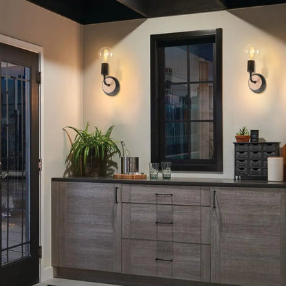 Aplique de pared LED industrial DecorBites™ estilo loft retro con pantalla de hierro E27