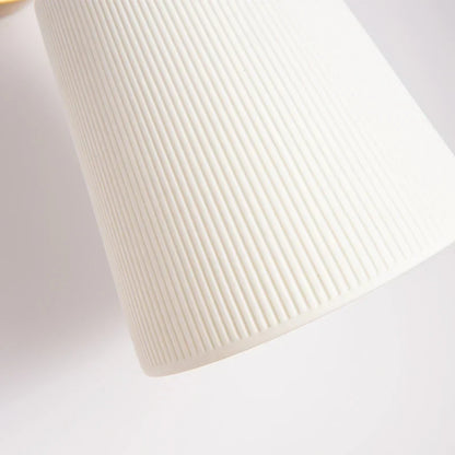 DecorBites™ Ceramic LED Wall Light Striped White Modern Nordic Pull Chain Mirror Lamp