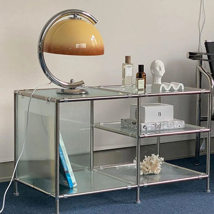 Lámpara de mesa DecorBites™ Bauhous Mushroom para salón o dormitorio, casquillo E27, cristal, estilo retro