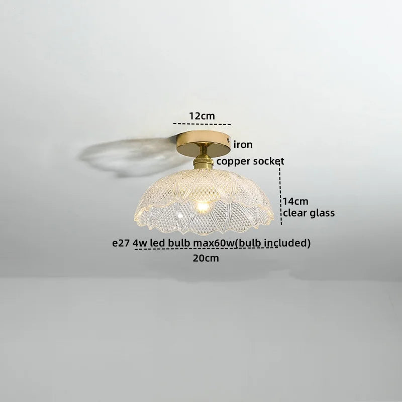 DecorBites™ Glass LED Ceiling Light for Corridor Balcony Modern Indoor Lighting