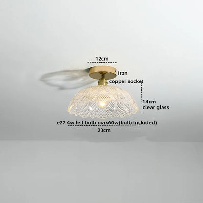 DecorBites™ Glass LED Ceiling Light for Corridor Balcony Modern Indoor Lighting