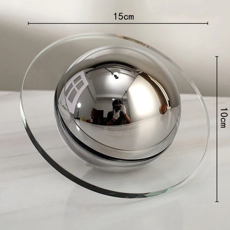 ديكور بايتس™ - تمثال كرة بلورية على شكل فراشة هندسية لديكور المنزل