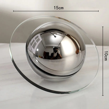 ديكور بايتس™ - تمثال كرة بلورية على شكل فراشة هندسية لديكور المنزل