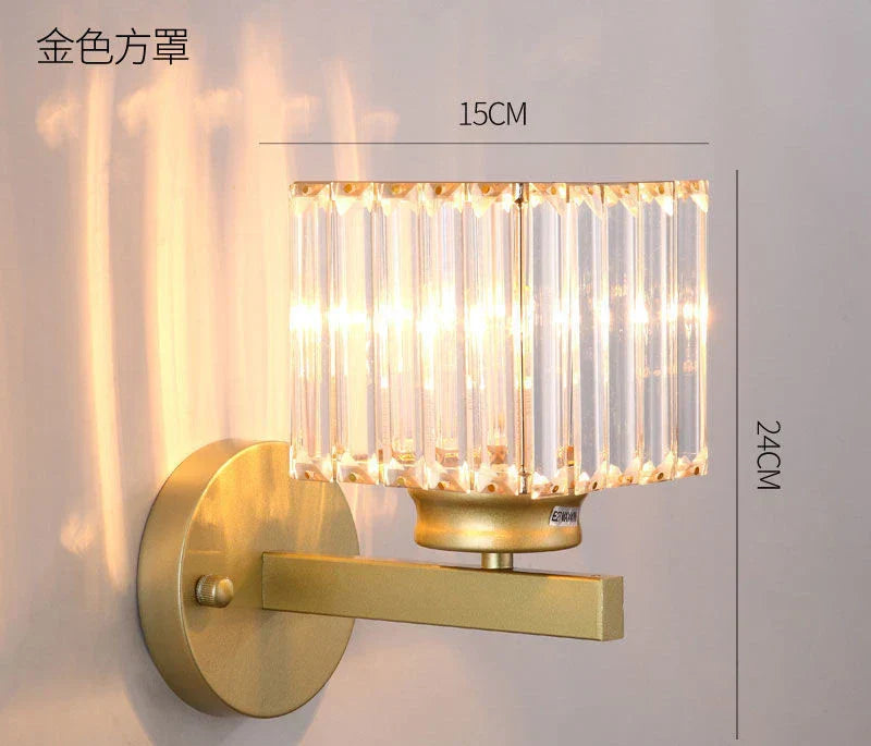 Lámpara de pared LED de cristal DecorBites™ para decoración del hogar: aplique moderno para sala de estar y dormitorio