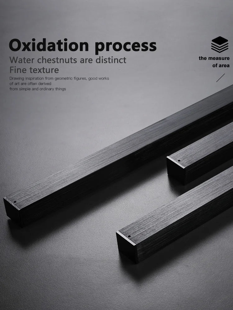 DecorBites™ Black Chandelier LED Ceiling Lamp: Nordic Minimalist Square Bedroom Living Room Lighting