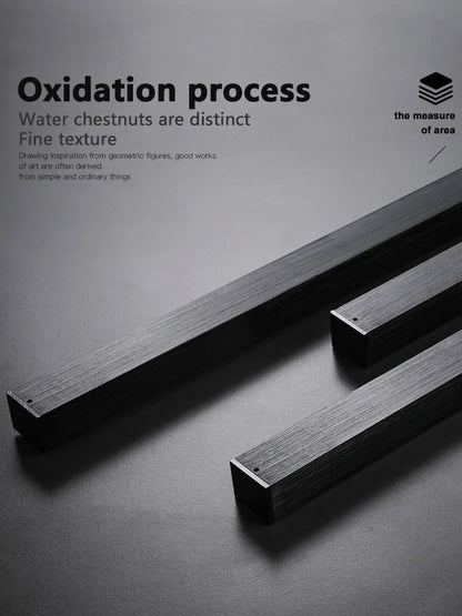 DecorBites™ Black Chandelier LED Ceiling Lamp: Nordic Minimalist Square Bedroom Living Room Lighting