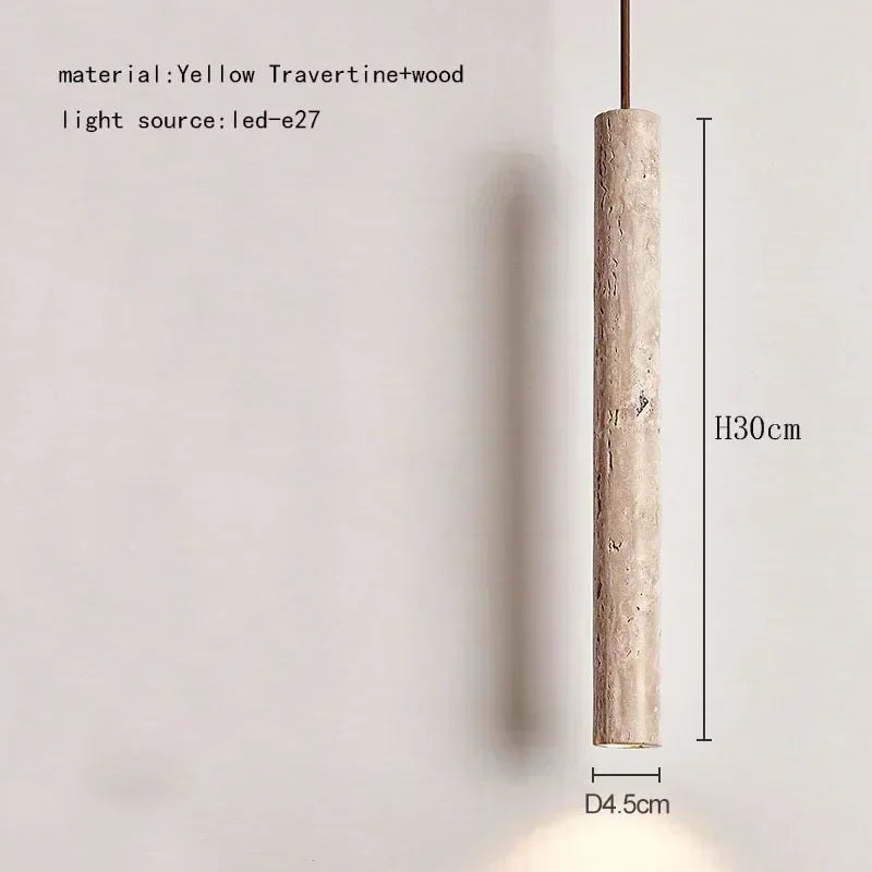 DecorBites™ Elegant Wabi Sabi Travertine Pendant Lamp for Dining Desk & Kitchen Island