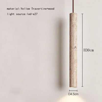 DecorBites™ Elegant Wabi Sabi Travertine Pendant Lamp for Dining Desk & Kitchen Island