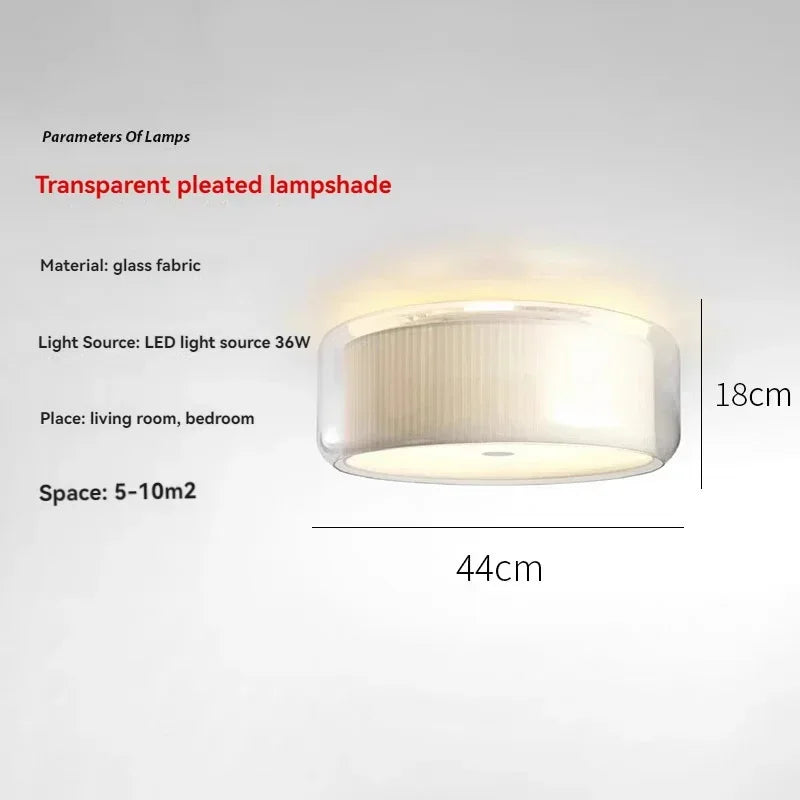 DecorBites™ Glass Shade Ceiling Lamp: Round Flush Mount Light for Hallway, Bedroom, Kitchen.