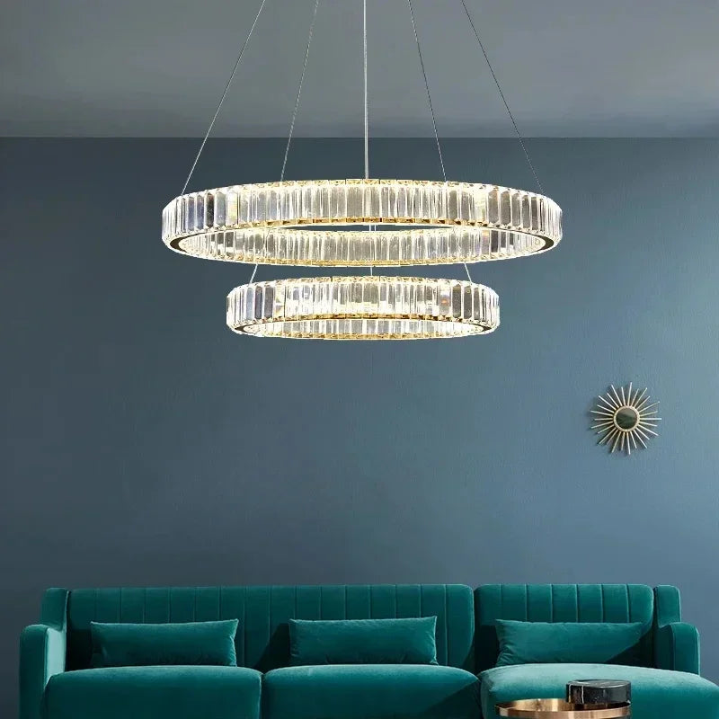 DecorBites™ Crystal Ceiling Pendant Chandelier for Luxury Room Decor