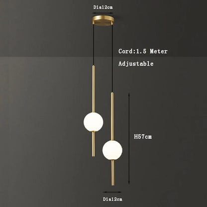 DecorBites™ Gold Pendant Light, Modern 1-Light Ceiling Fixture for Bedroom and Living Room