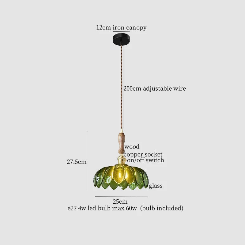 Lámpara colgante de vidrio ámbar LED Decorbites™ - Estilo vintage americano para la decoración del hogar