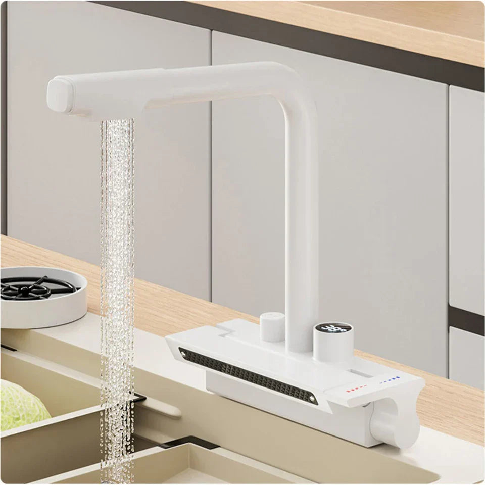 DecorBites™ Digital Display Pull Out Kitchen Faucet - Single Hole Temperature Mixer
