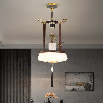 DecorBites™ Chinese Lantern Chandelier: Classic Living Room Tea House Retro Lighting Fixtures