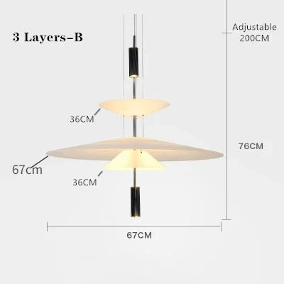 DecorBites™ LED Saucer Pendant Light for Home Decor and Living Room