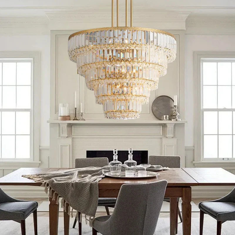 DecorBites™ Crystal Round Pendant Lights: Luxury Nordic Living Room Decoration
