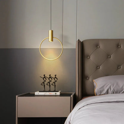 DecorBites™ Brass Ring Chandeliers: Dimmable Lighting Fixtures for Bedroom, Restaurant, Kitchen