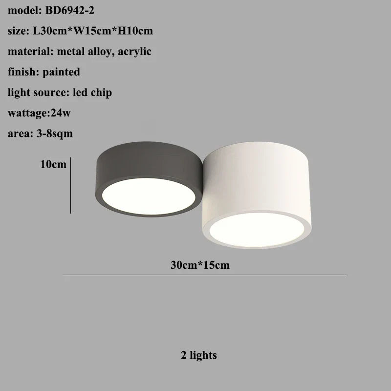 DecorBites™ Cylinder LED Ceiling Lamp for Living Room and Bedroom Decor