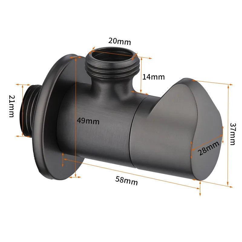 DecorBites™ Brushed Gold Corner Valve Water Control for Bathroom Taps