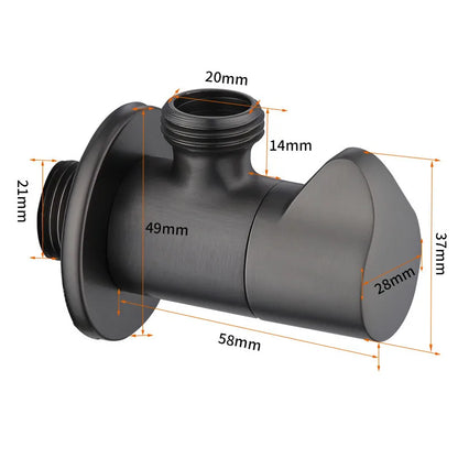 DecorBites™ Brushed Gold Corner Valve Water Control for Bathroom Taps