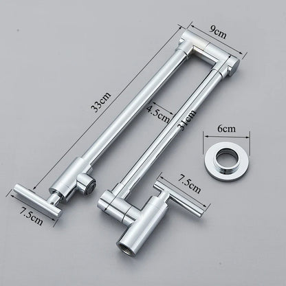 DecorBites™ Double Joint Pot Filler Faucet Swing Arm Wall Mount Kitchen Tap