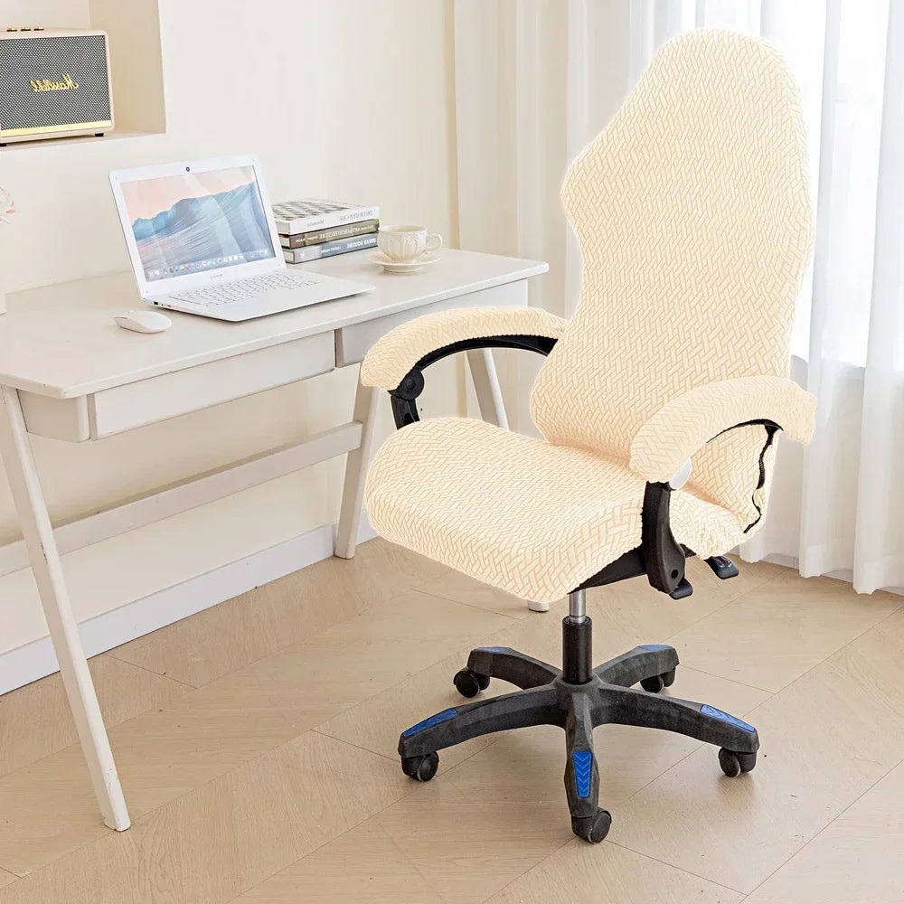 Decobites Swivel Armchair Cover: Thick Elastic Fabric, Dustproof Seat for Home & Hotel