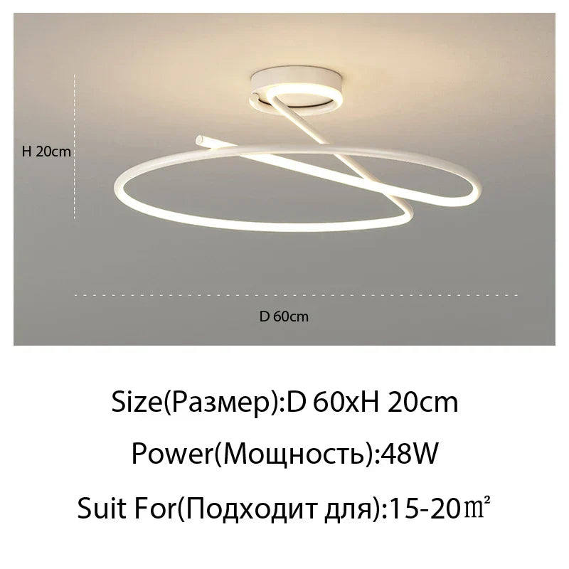 DecorBites™ Heart Line LED Chandelier for Bedroom and Living Room