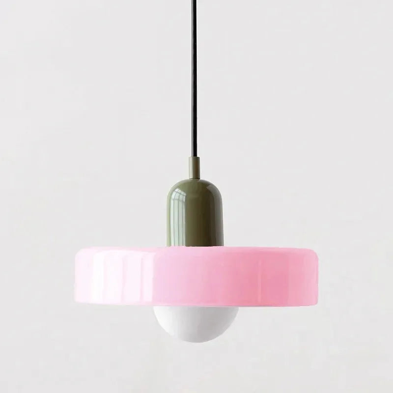 Nordic Vintage Orange Glass Pendant Light