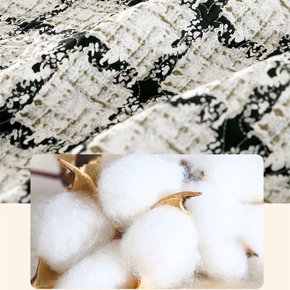 طقم غطاء سرير مزدوج من القطن من DecorBites™ بتصميم زهور لديكور سرير منزلي صحي