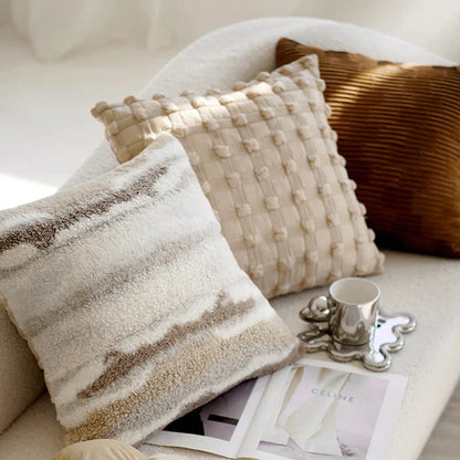 DecorBites™ Brown Coffee Pillowcase: Modern Simplicity Light Luxury Sofa Cushion Covers