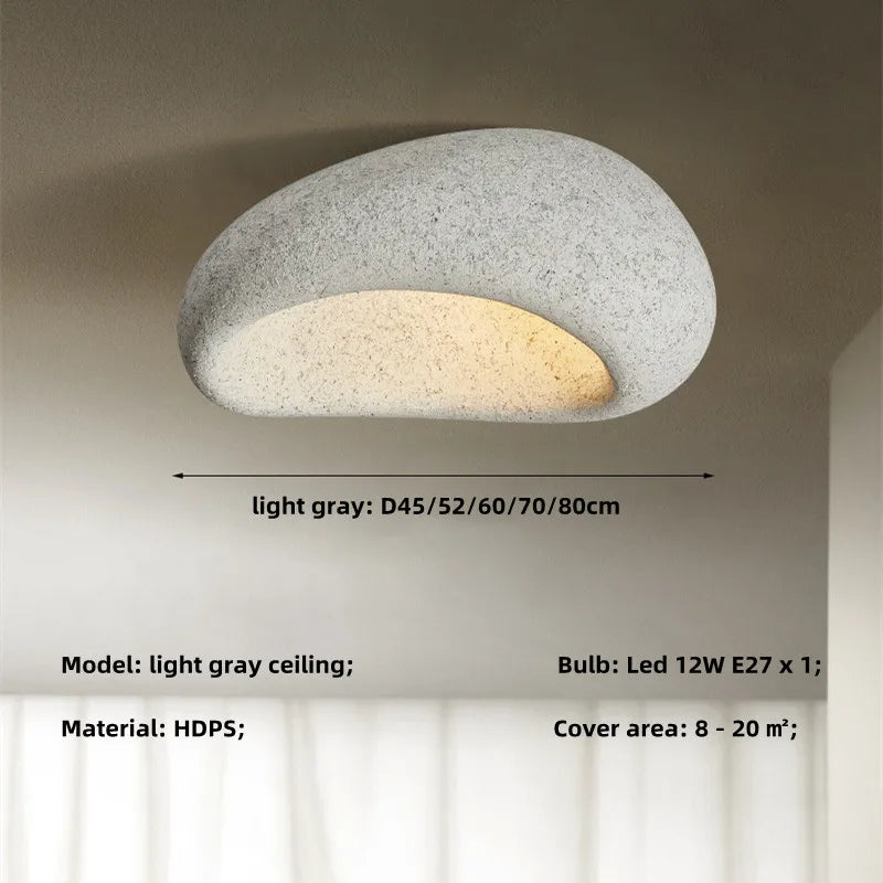DecorBites™ Khmara E27 Ceiling Light: Nordic Wabi Sabi Art for Home Living Room Décor