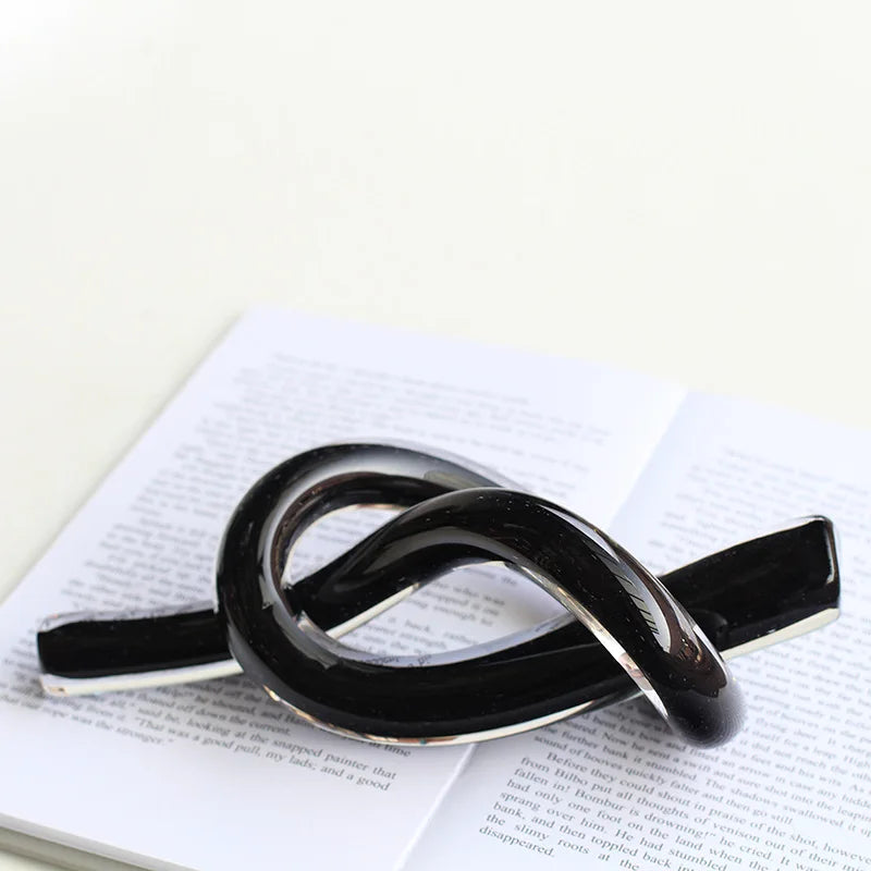 ديكور بايتس™ منحوتات زجاجية هندسية بعقدة خيطية، إكسسوار ديكور منزلي