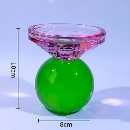 Portavelas de cristal DecorBites™: Candelabro romántico y quemador de cera para una decoración moderna del hogar.