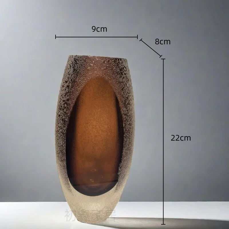 Jarrón de vidrio esmerilado DecorBites™ para decoración del hogar, arreglos florales, terrario hidropónico