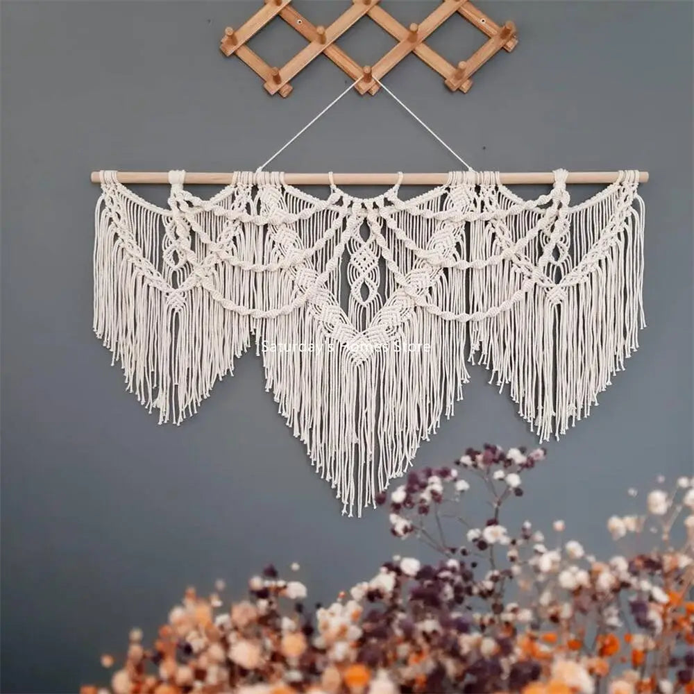 Decorbites™ Gran Tapiz de Macramé Bohemio Colgante de Pared para Decoración Boho en la Sala de Estar