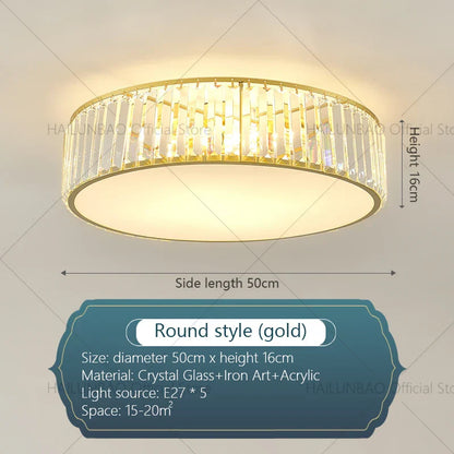 DecorBites™ Crystal Light: Modern Restaurant Hotel Ceiling Light for Living Room