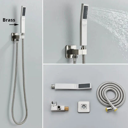 DecorBites™ Handshower Head with Stainless Steel Hose - Wall Mounted Faucet Set
