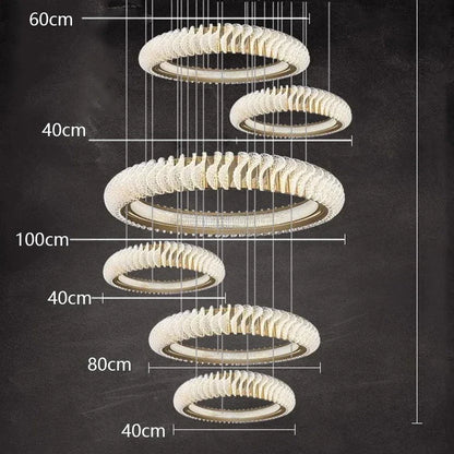 DecorBites™ Crystal Chandelier: Elegant Living & Dining Room Pendant Lighting